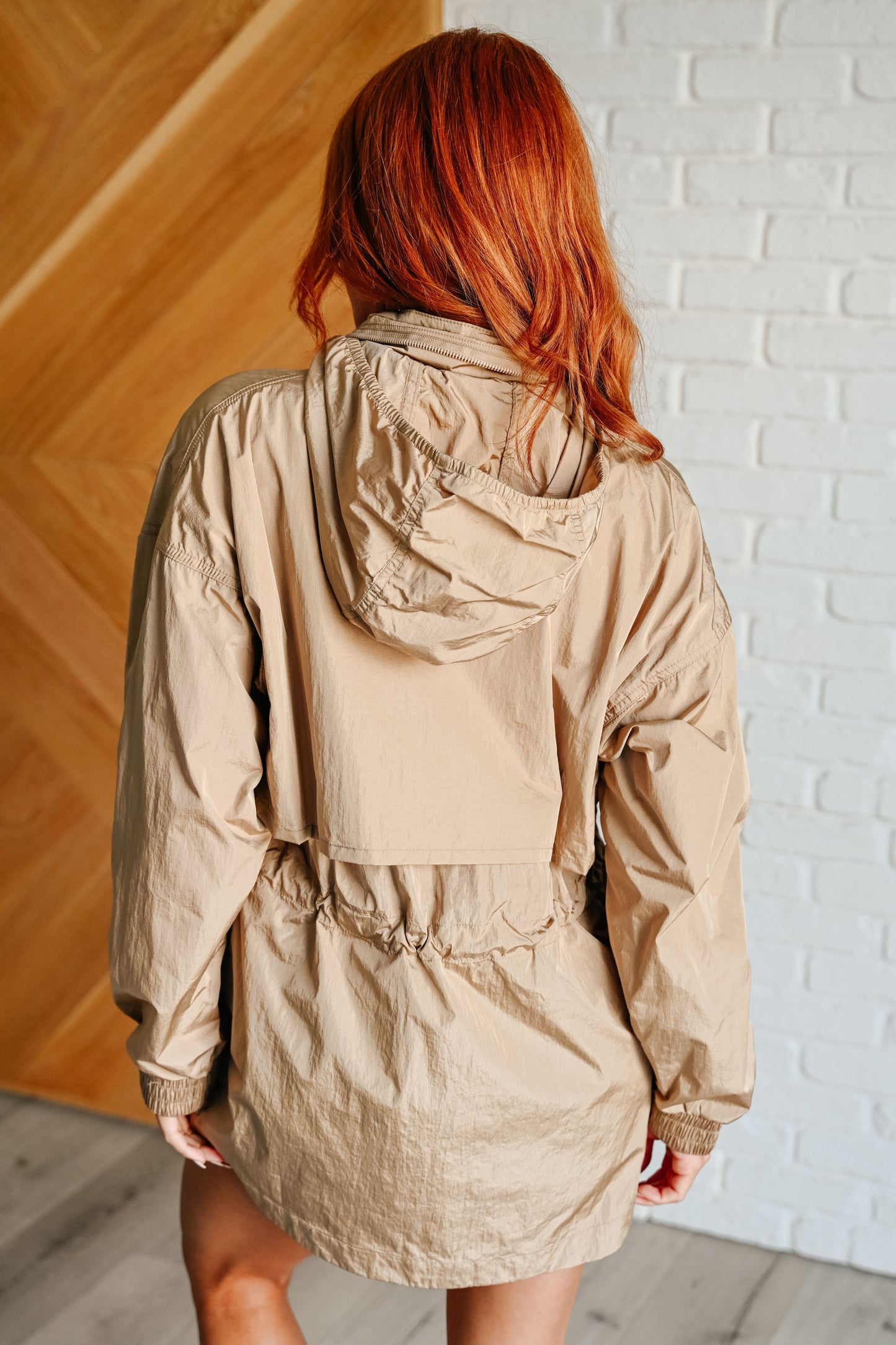 Gabrielle | Rain, Rain Go Away parachute jacket in camel