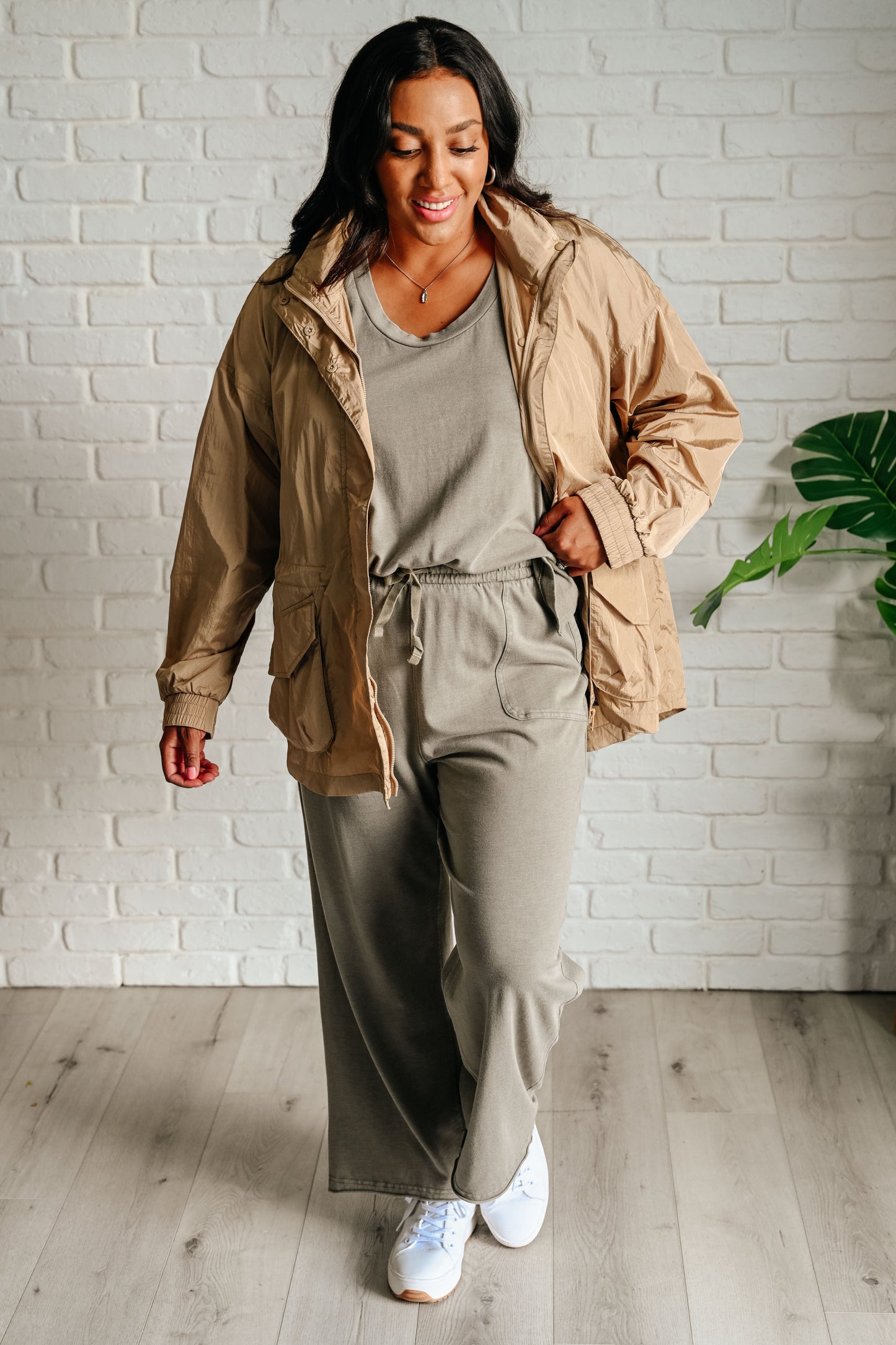 Gabrielle | Rain, Rain Go Away parachute jacket in camel
