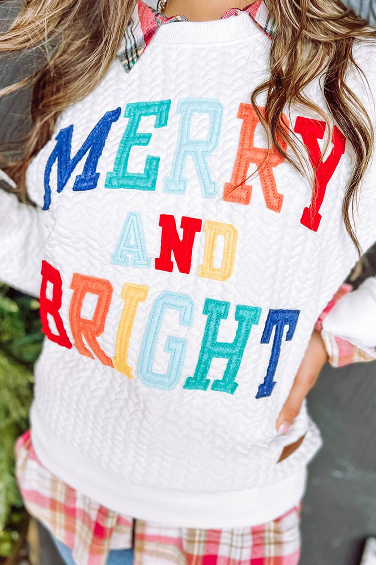 Martina | Rainbow letter graphic sweatshirt