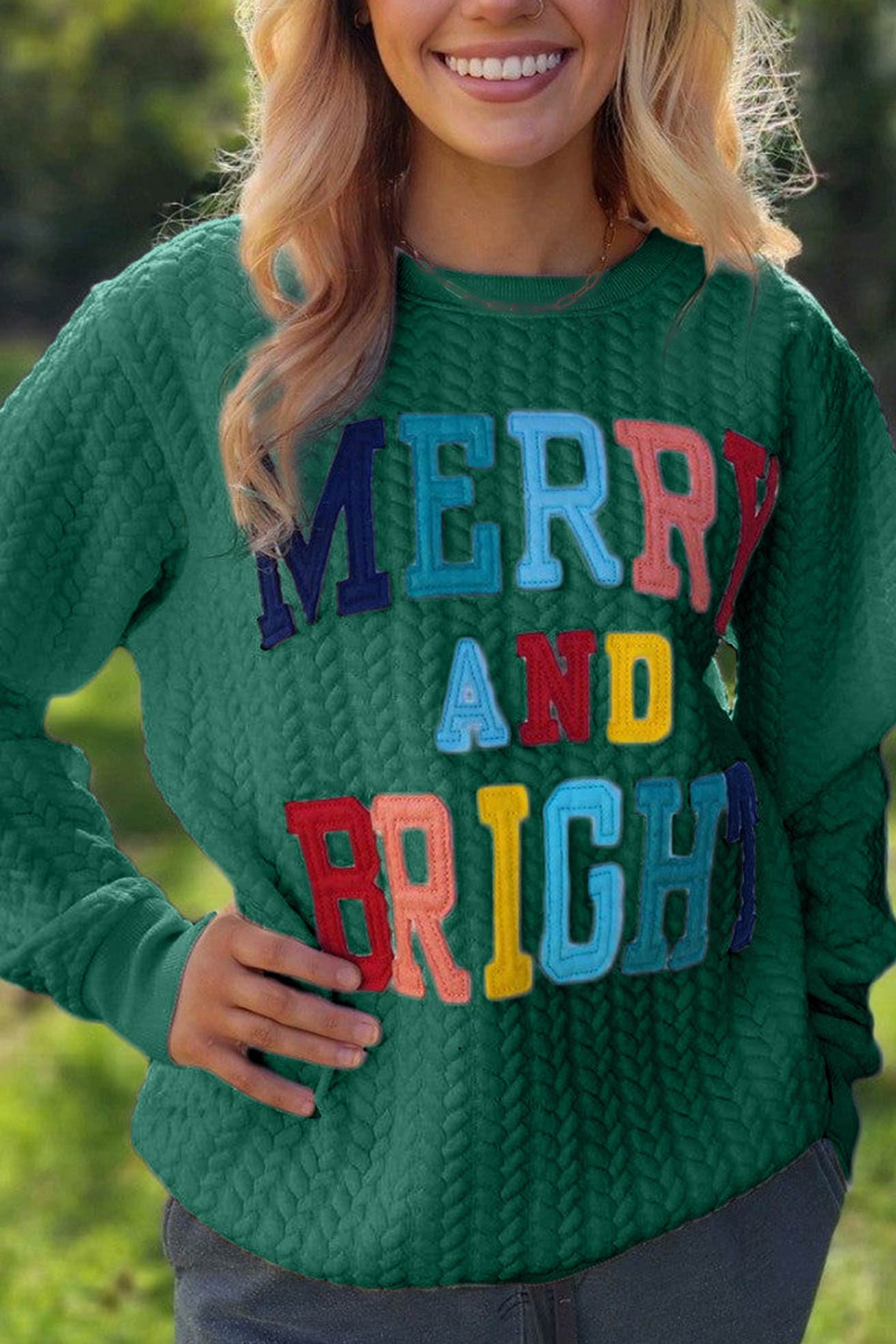 Martina | Rainbow letter graphic sweatshirt