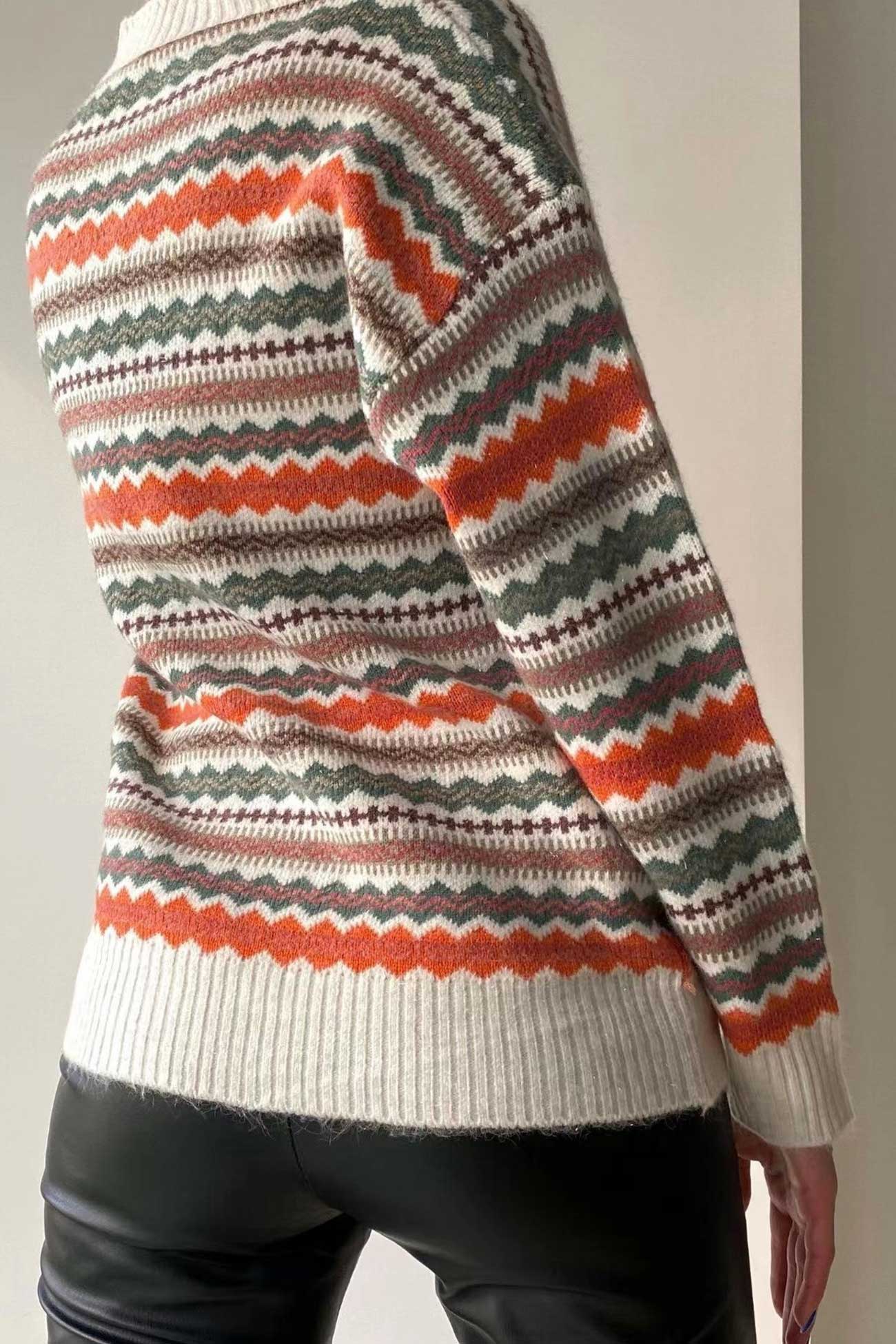 Vera | Retro cardigan with contrast