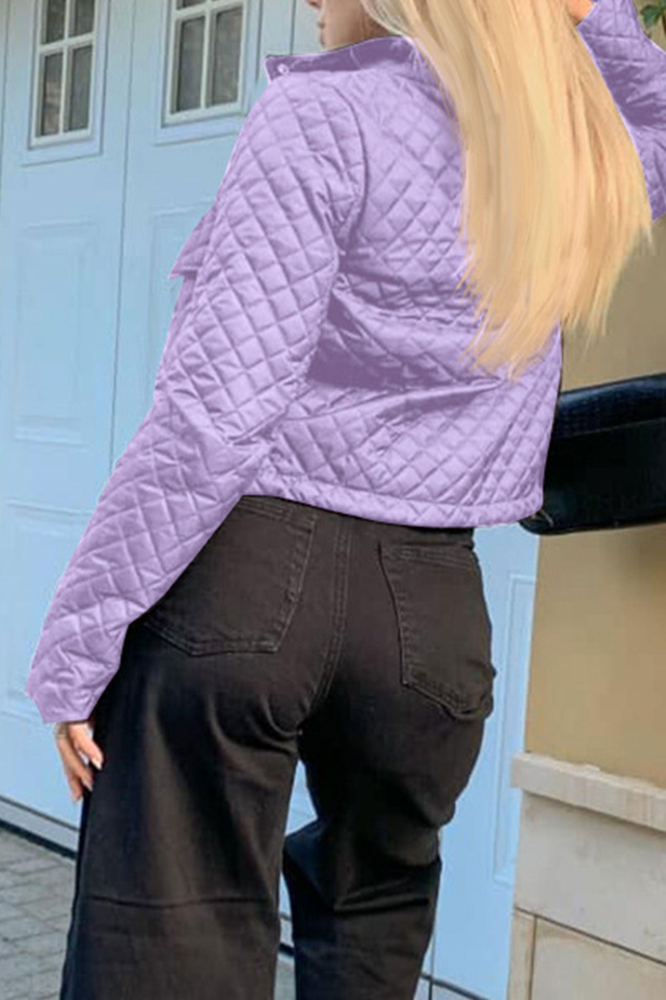 Flavia | Rhombus jacket with zip pockets
