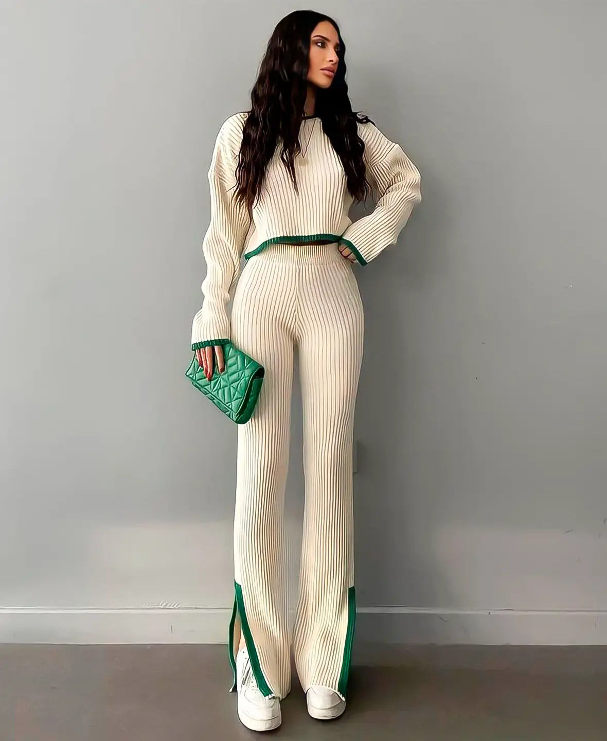 Irene | RIBBED KNIT CROP SET