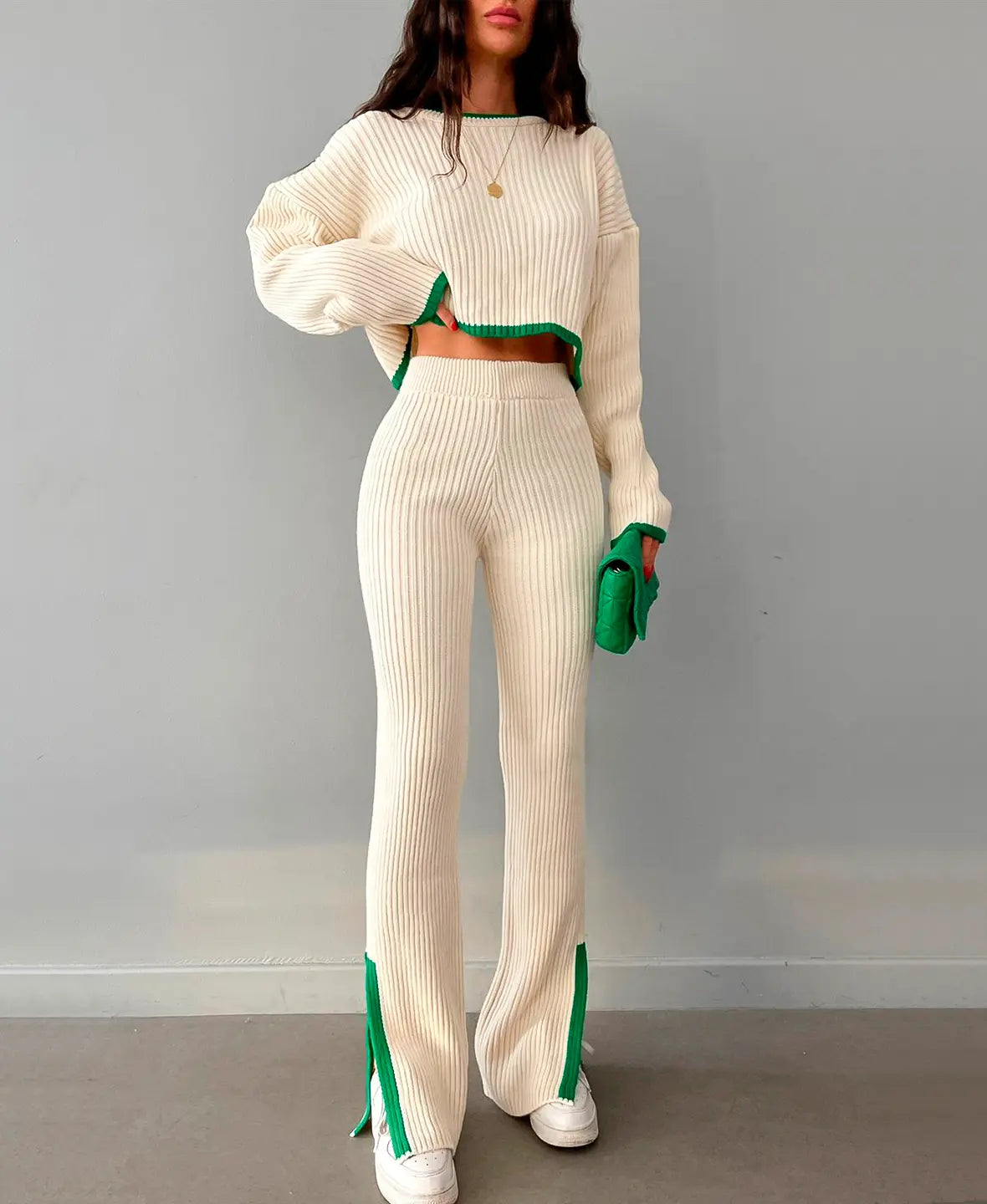 Irene | RIBBED KNIT CROP SET