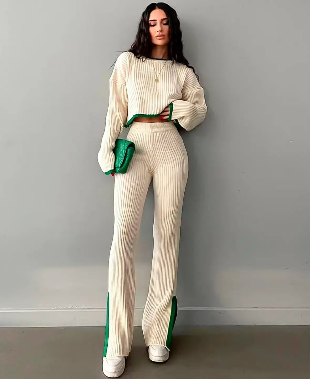 Irene | RIBBED KNIT CROP SET