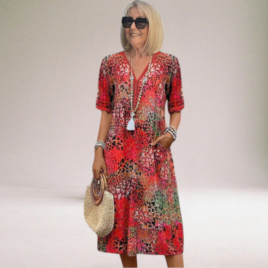 Filomena | Elegant Floral Spring Dress for Women