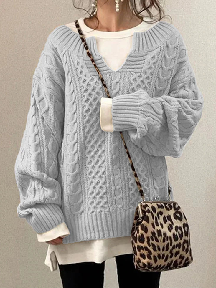 Jessica | Women's sweater with a half-open neckline