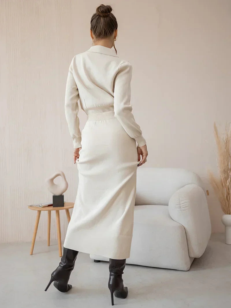 Aranza | Elegant knitted blazer skirt