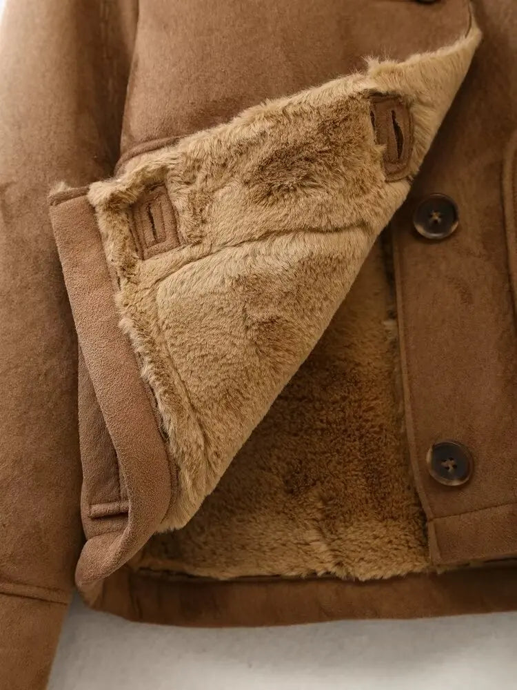 Dominique | Women's coat jacket with lapels for autumn and winter