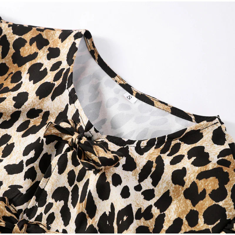 Melissa® | Leopard Lace Blouse With Bubble Sleeves