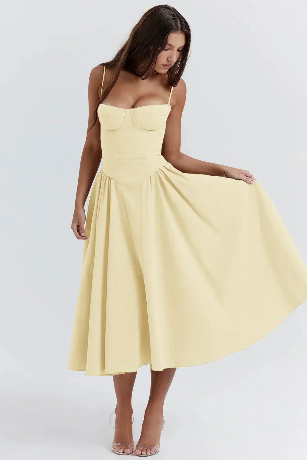 Nadia® | Elegant Pleated Strapless Dress