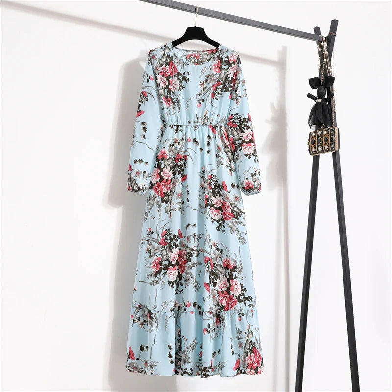 Erin® | Elegant Floral Long Dress For Summer