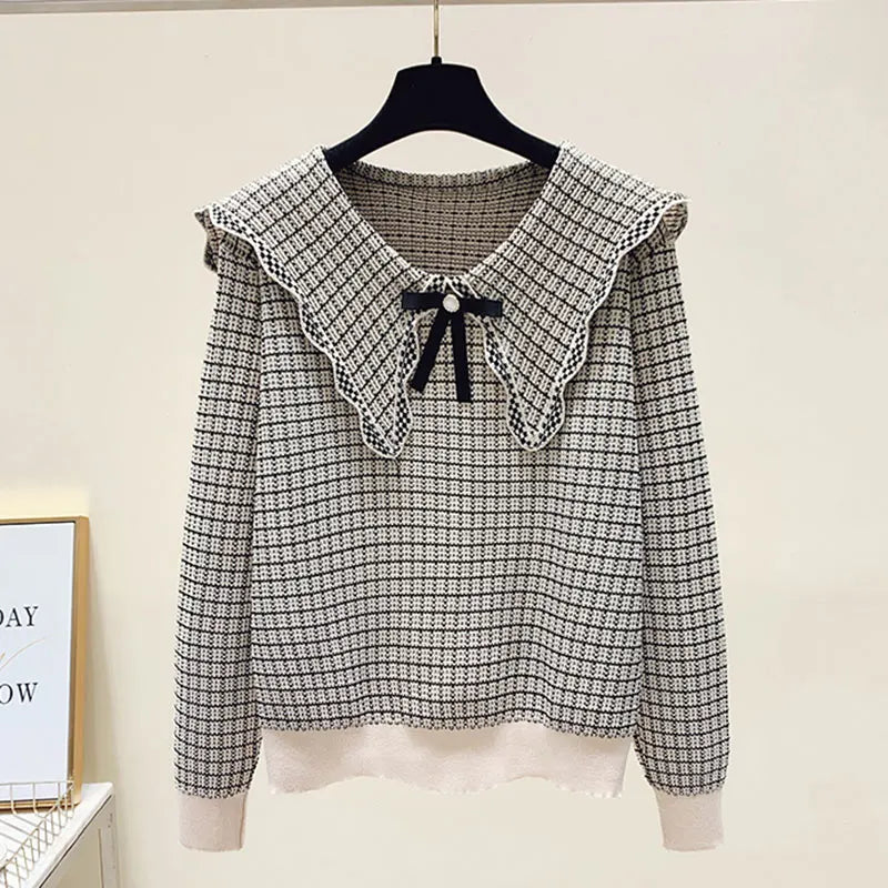 Brigitta | Annabelle sweater with Claudine collar