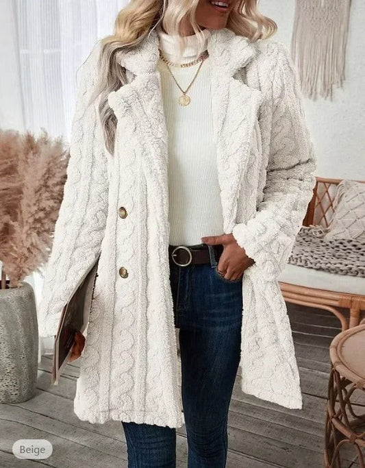 Corina® | Casual coat with long sleeves and collar