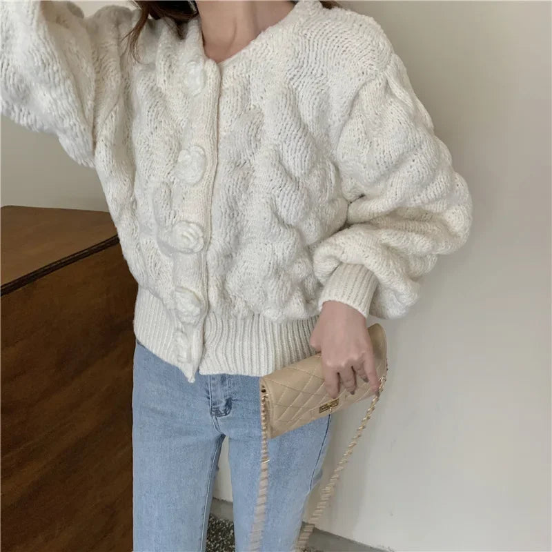 Lena | Women's bubble sleeve sweater