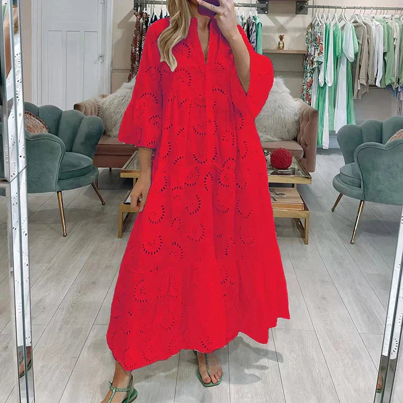 Isabel® | Women's embroidered dress with cutouts