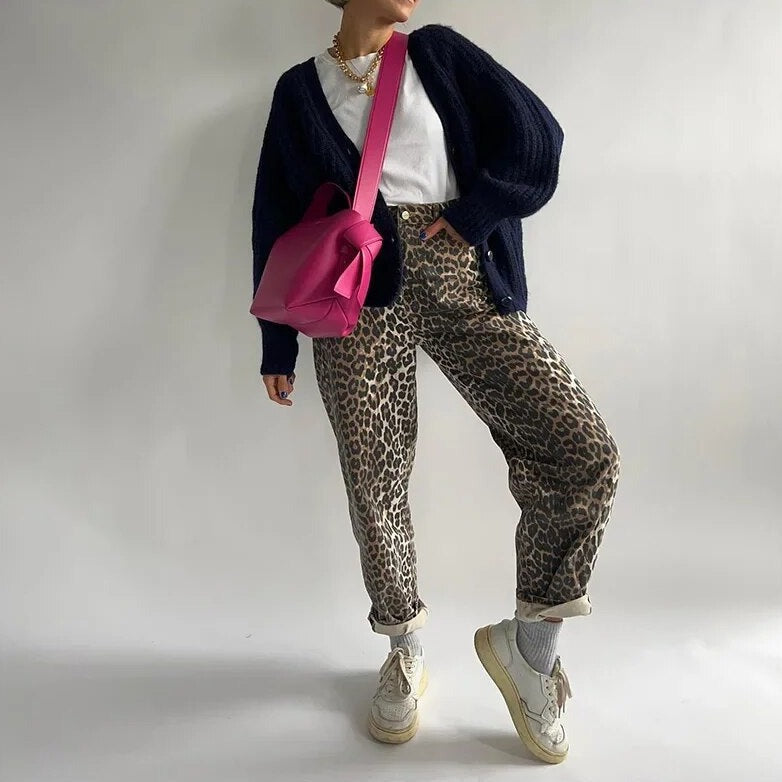 Irina® | Vintage leopard print jeans