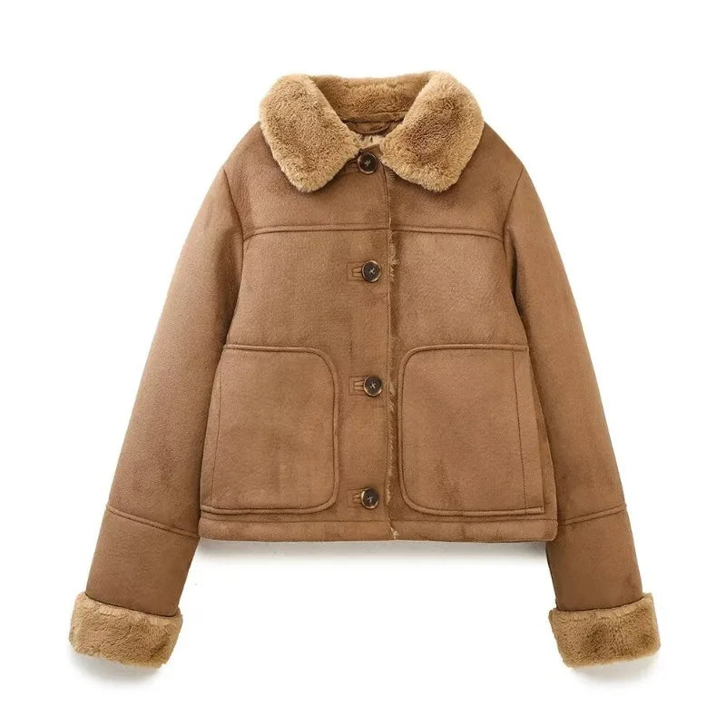 Dominique | Women's coat jacket with lapels for autumn and winter