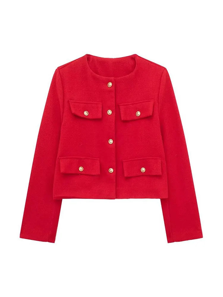 Elizabeth® | Classic Tweed Blazer Autumn Fashion