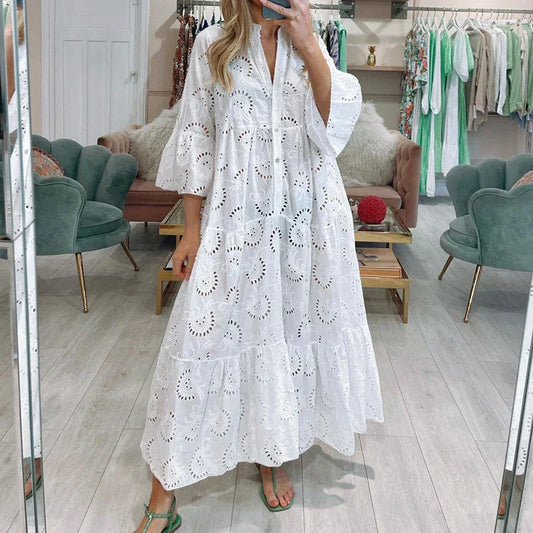 Isabel® | Women's embroidered dress with cutouts
