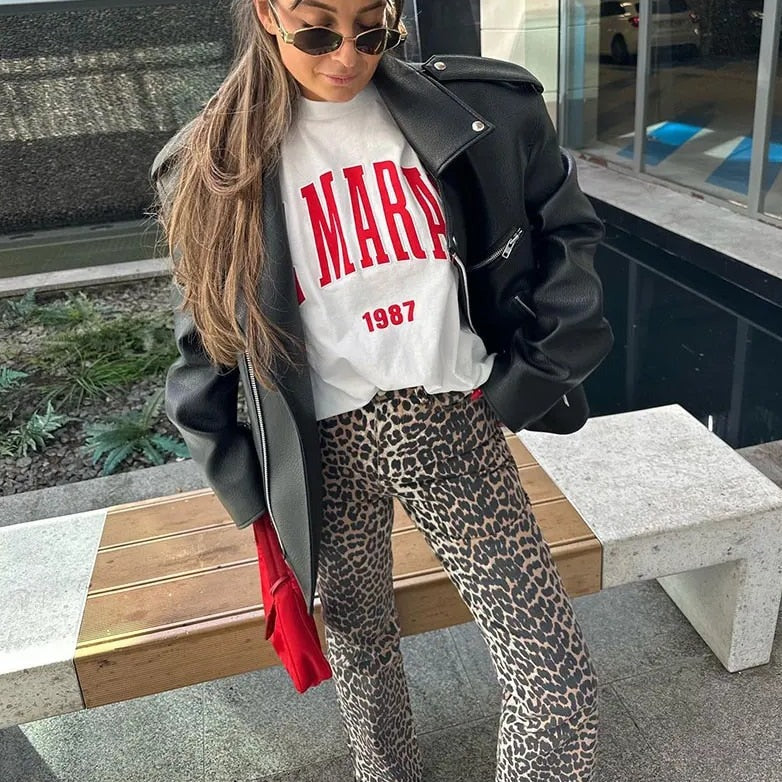 Zola® | Vintage Leopard Print Jeans