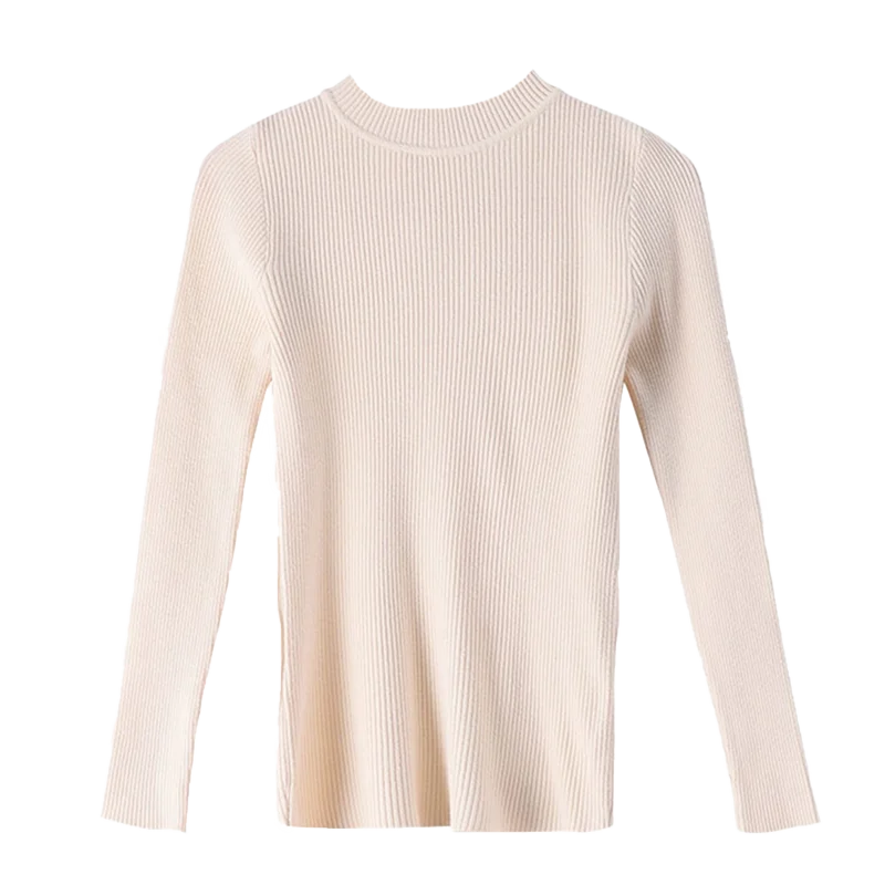 Lorena | Rib-knit sweater with long sleeves and a slim fit
