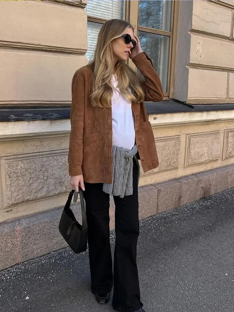 Samanta | Elegant brown jacket for women