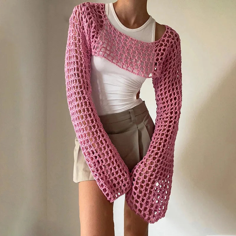 Clotilde® | Mesh crop top for women