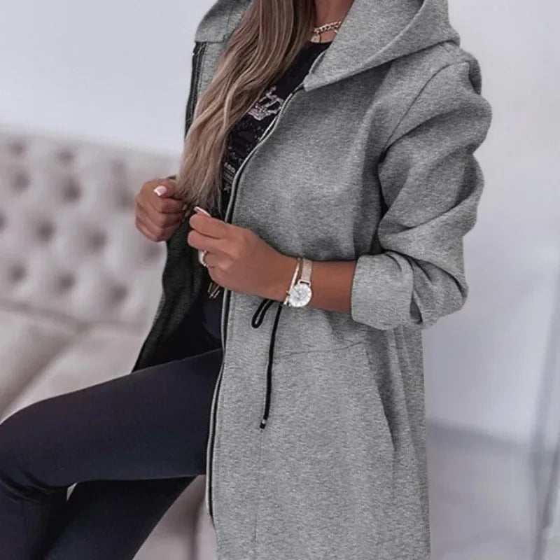 Karol | Pleated jacket with hood and zip