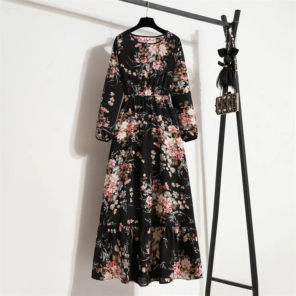 Erin® | Elegant Floral Long Dress For Summer