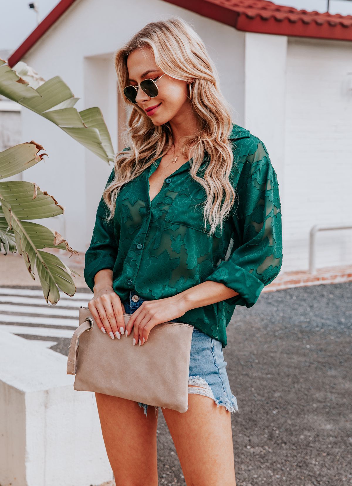 Sandra® | Casual Green Blouse