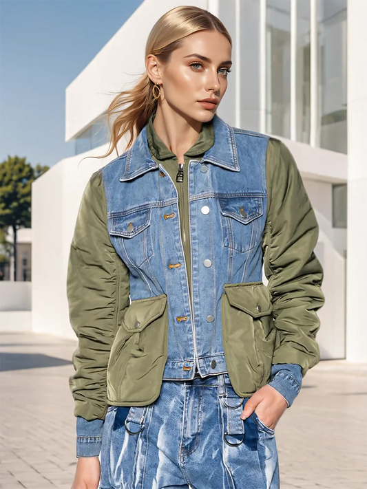 Milagros | Fashionable patchwork denim jackets