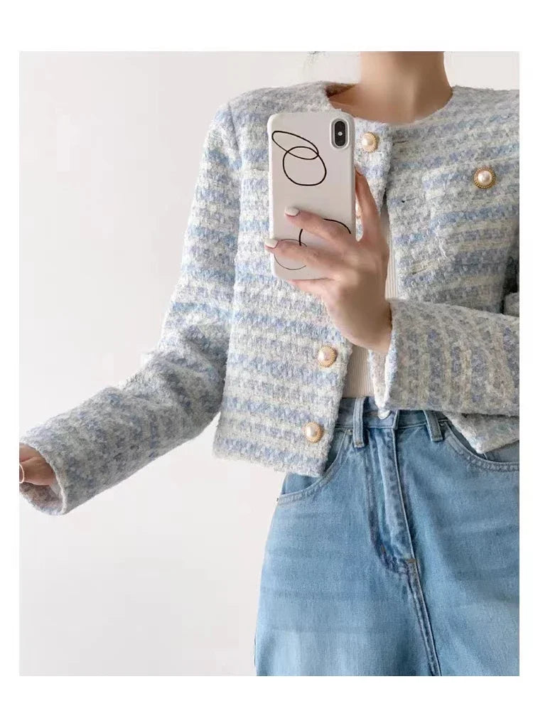 Nicol | Casual tweed short coat for women