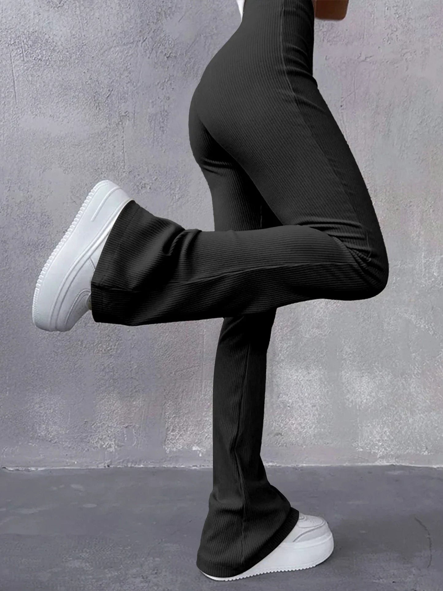 Virginia® | Ribbed Flare Pants High Waist