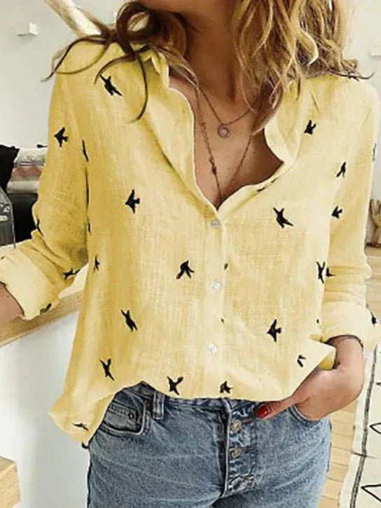 Ramona® | Elegant, Casual Women'S Shirt With Long Sleeves Made Of Cotton And Linen
