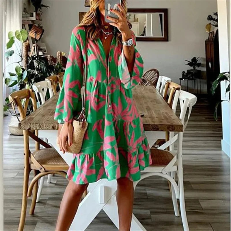 Fiora® | Mid-Length Dress With Bell Sleeves