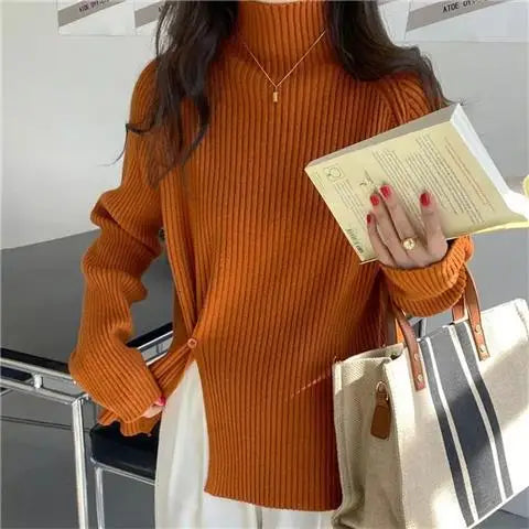 Teodora | Loose knit turtleneck sweater for women