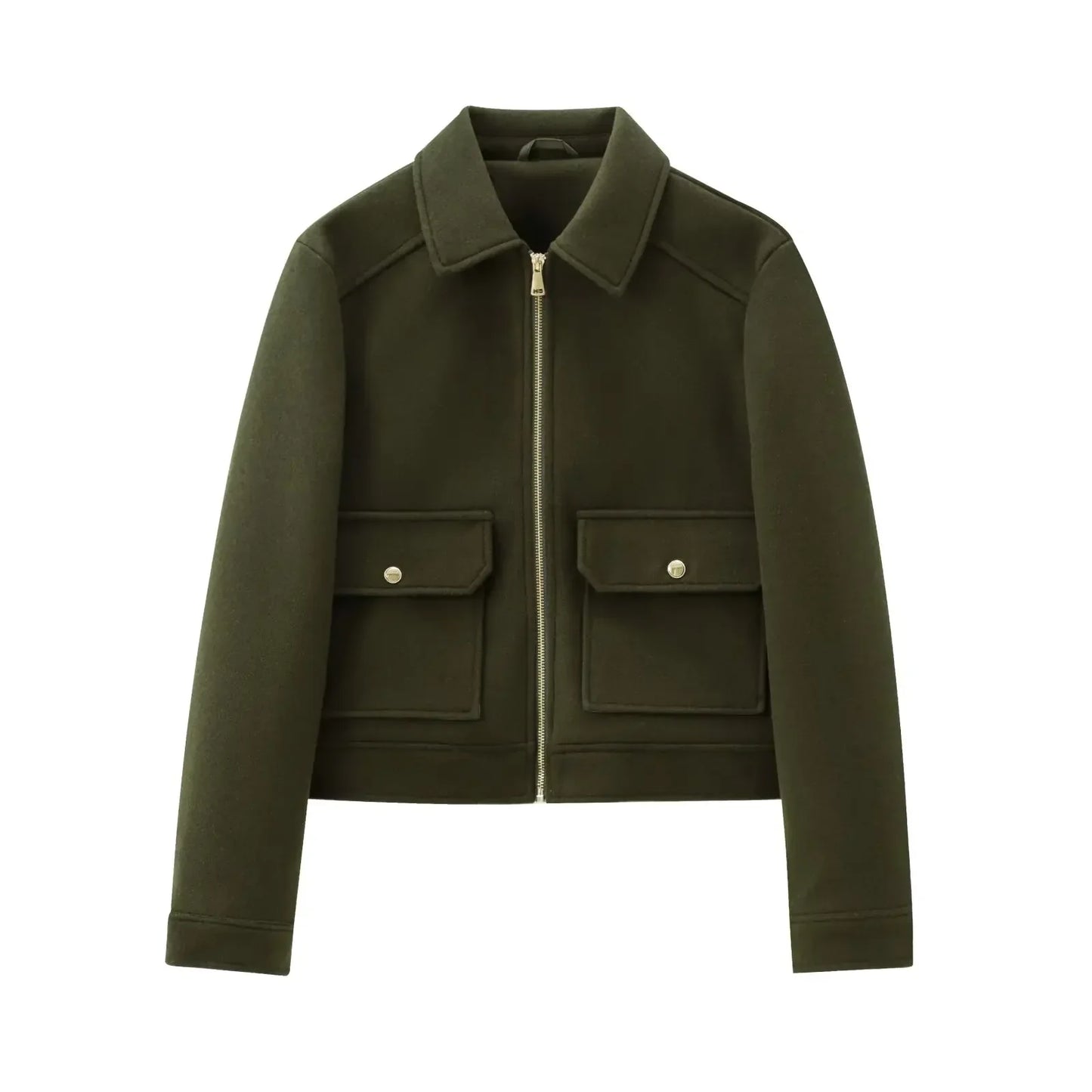 Emily | Women’s Zippered Wool Bomber Jacket