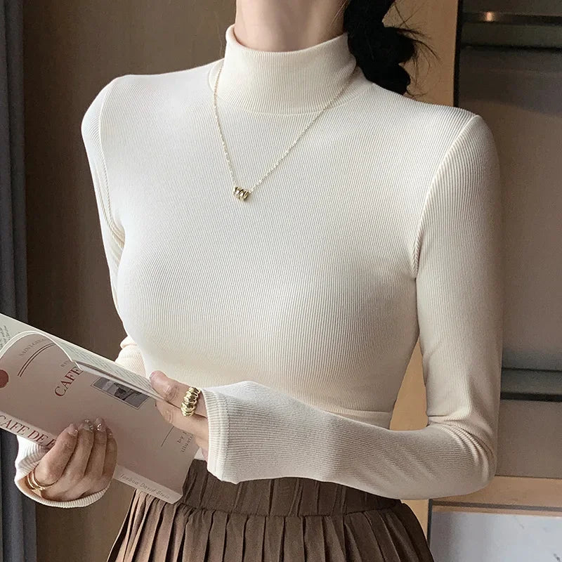 Loretta | Leopard print turtleneck sweater