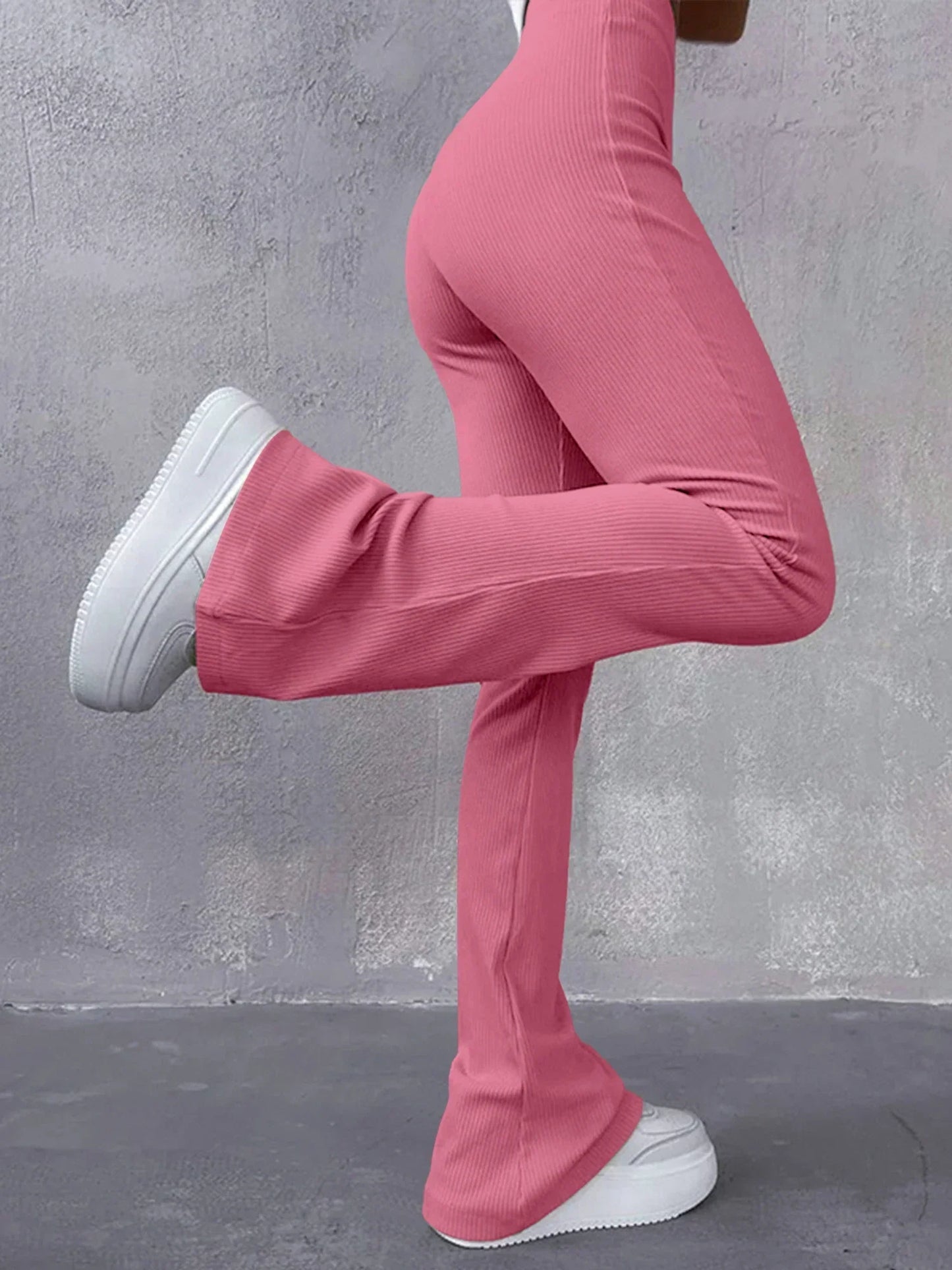 Virginia® | Ribbed Flare Pants High Waist