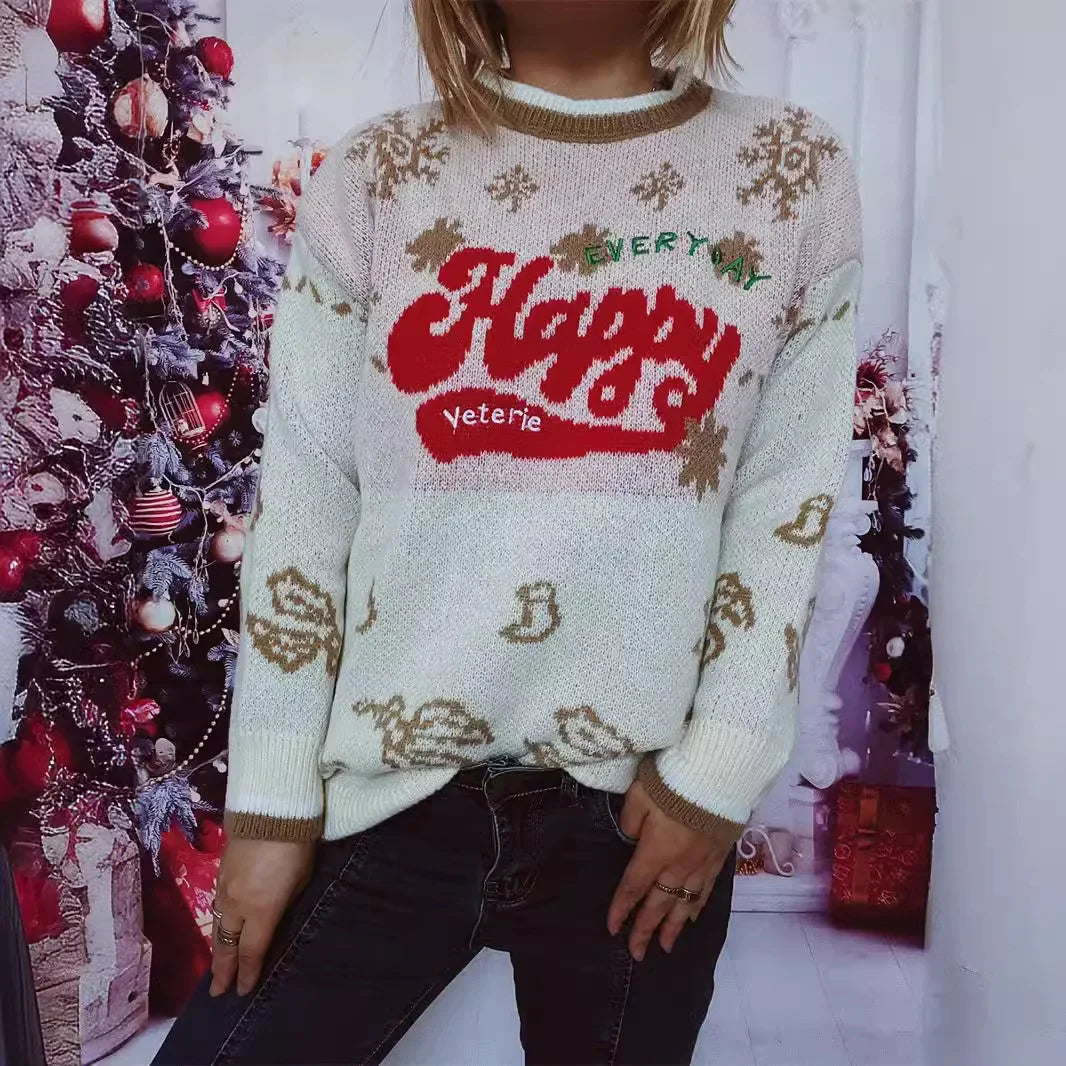 Edna | Christmas sweater with snowflake print