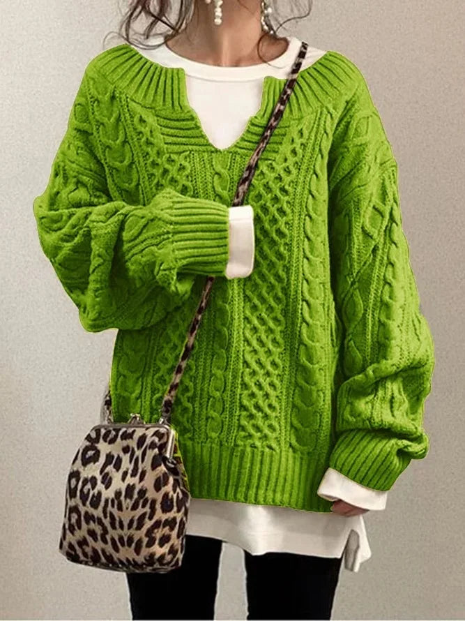 Jessica® | Women's sweater with a half-open neckline