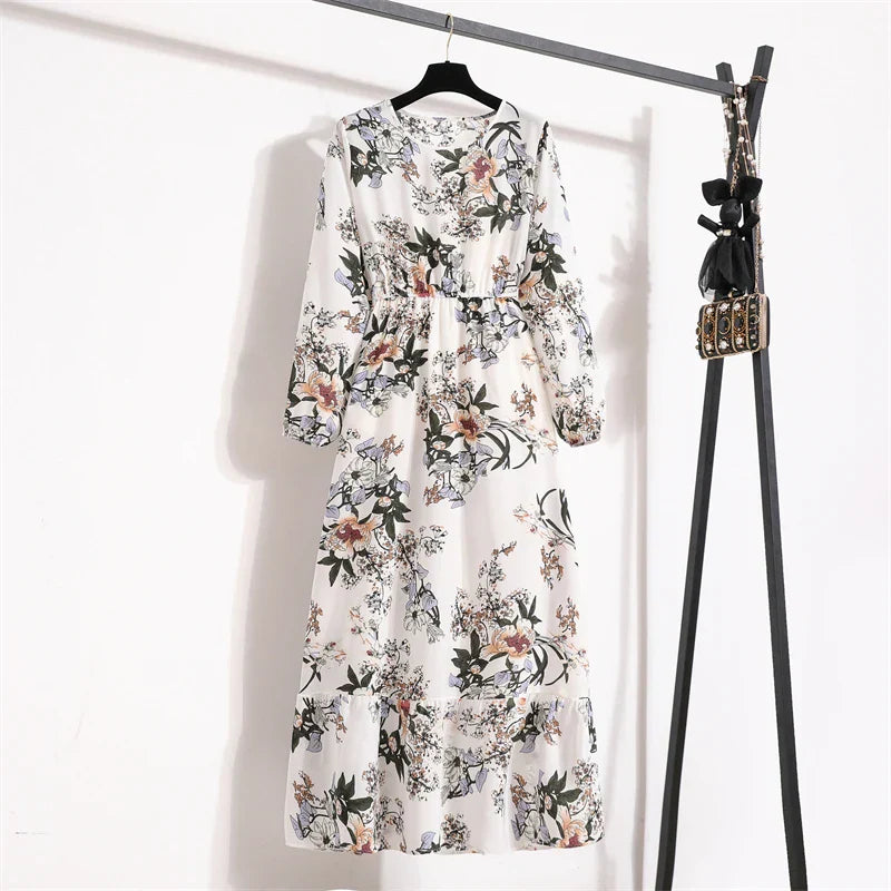 Erin® | Elegant Floral Long Dress For Summer