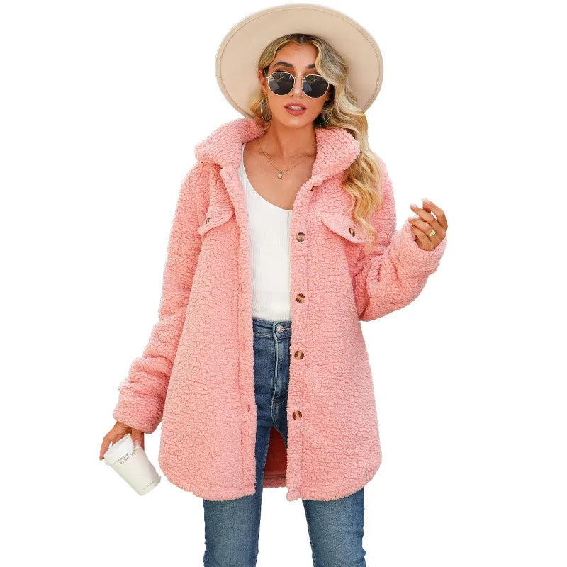 Ema | Warm winter jacket for women with lapels