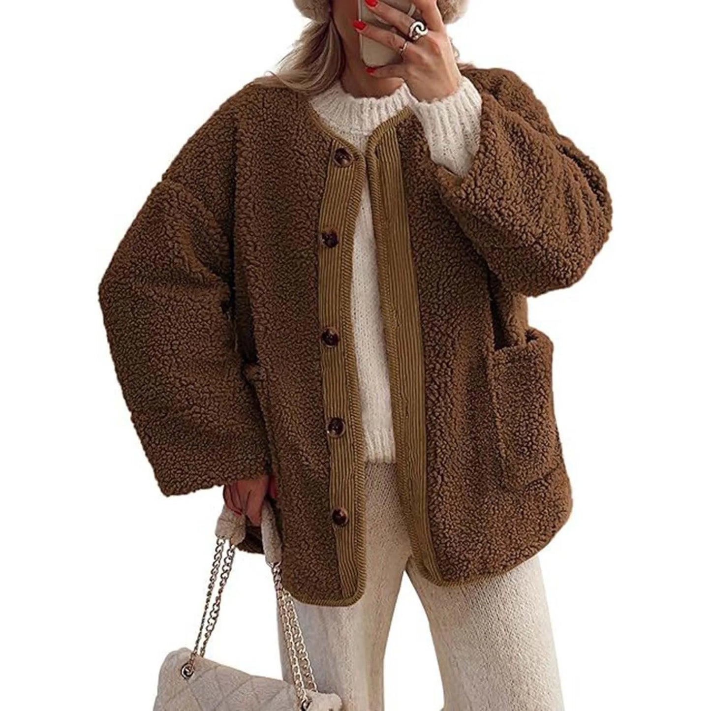 Reina | Women's winter coat, cozy thick coat with long sleeves