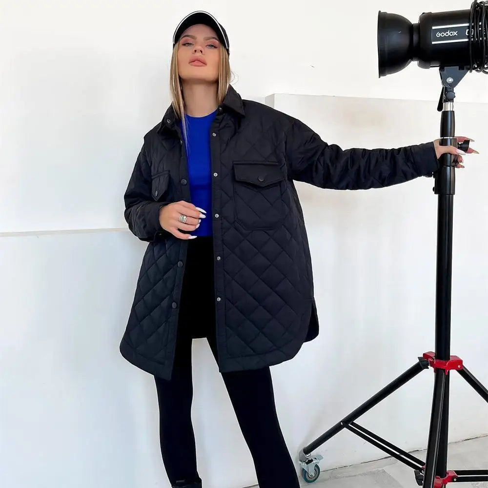 Zaida | Classic padded jacket with snap fasteners for women