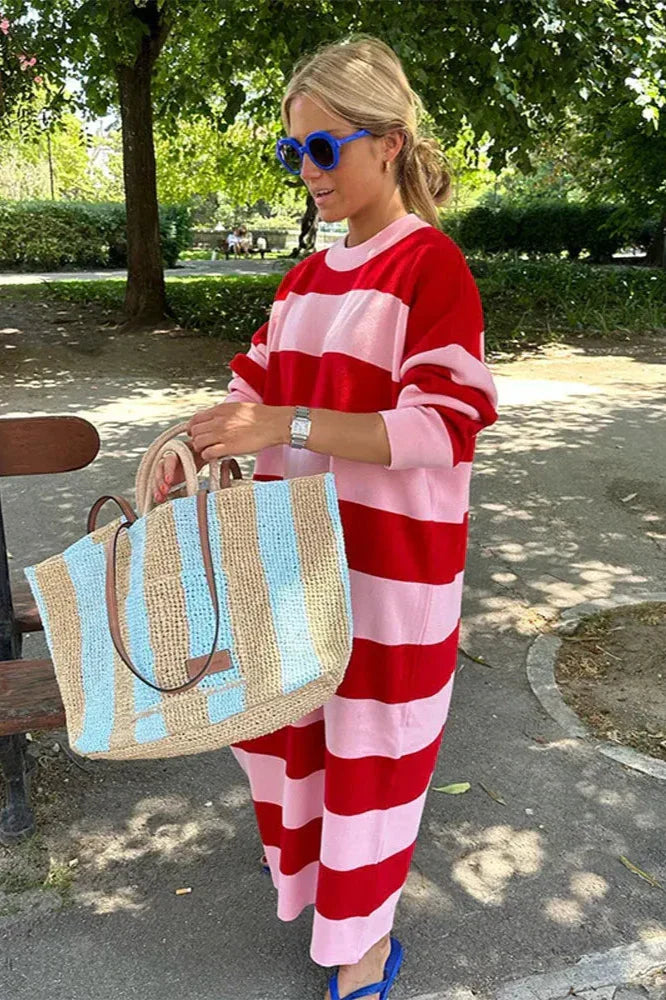 Julieta® | Casual Striped Midi Dress