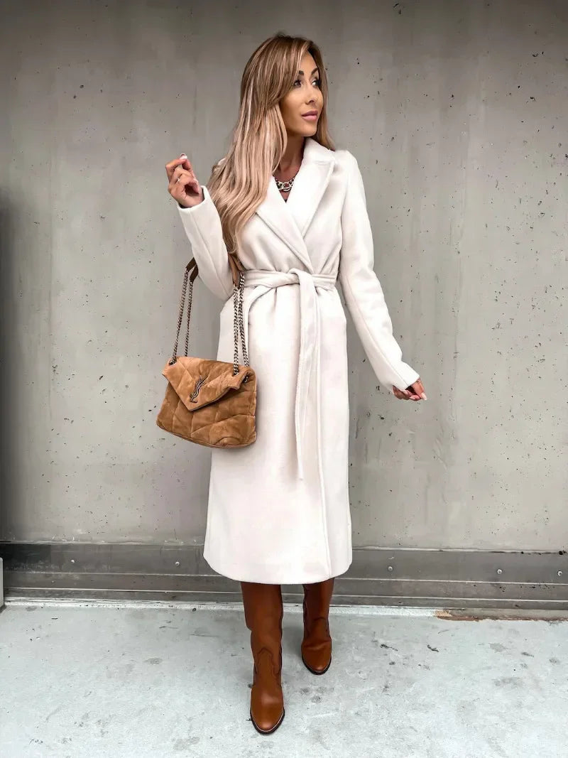 Ximena | Women's trench coat with V-neck and buttons