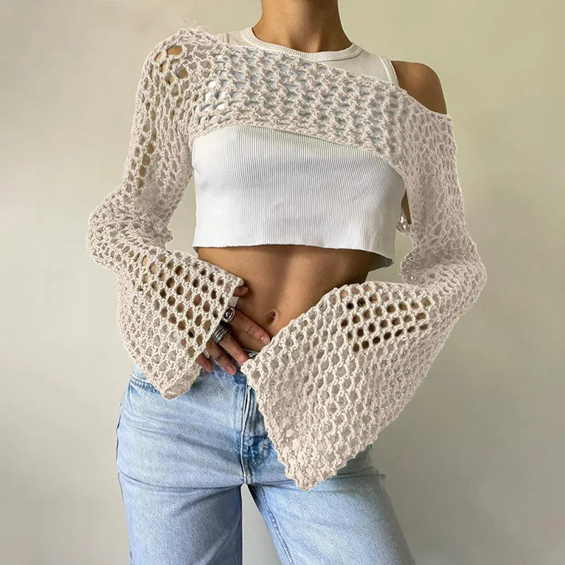 Clotilde® | Mesh crop top for women
