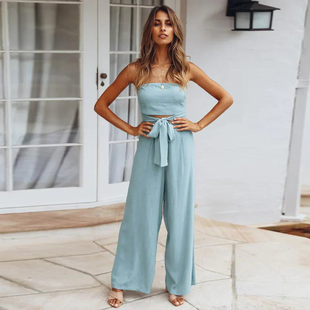 Vincenza® | Elegant Strapless Jumpsuit